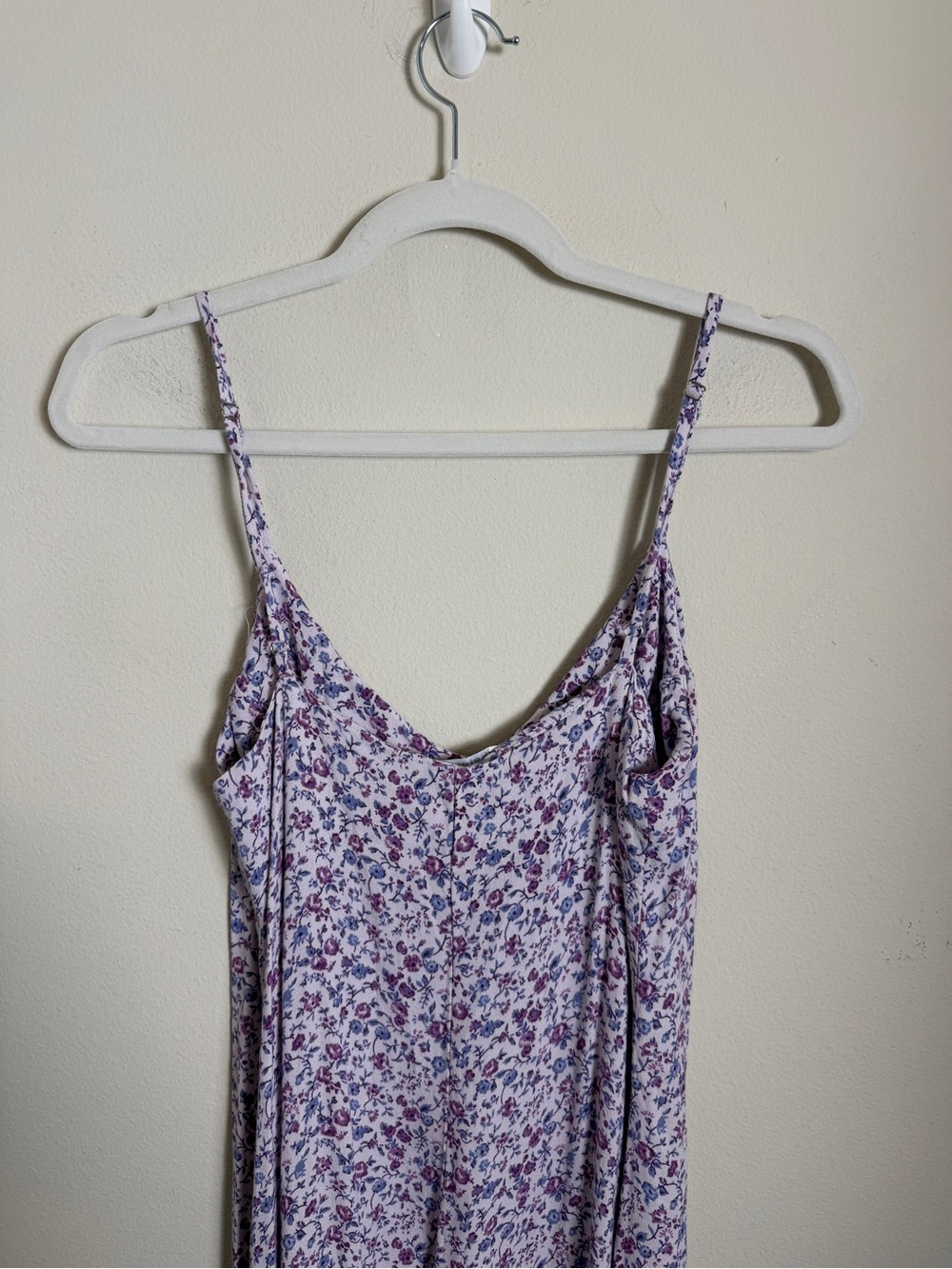 Reformation Crimini Midi Dress Purple Ditsy Floral Print and Side Slit Size 6 - Picture 8 of 10